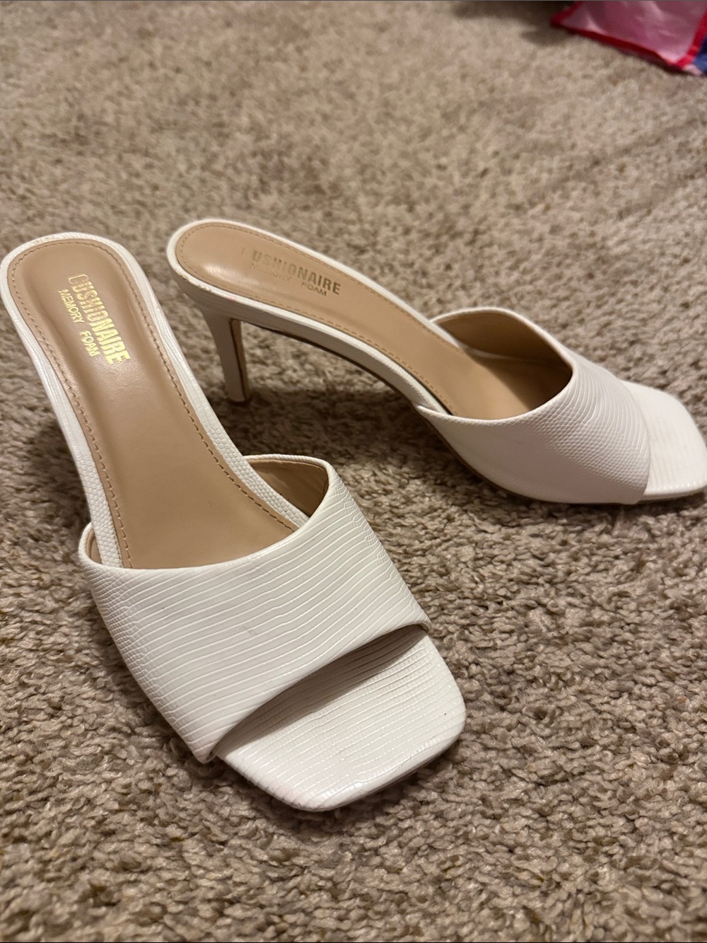 Billionaire Boys Club White Textured Slide Heel Mules